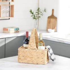 Best deal 🔔 15" Brown Water Hycinthia Coastal Storage Basket by Ivory and Iris ✔️ -Cheap Ivory and Iris Store D370059S 8