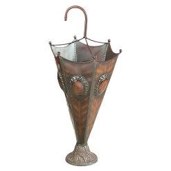 New ✨ 28" Brown Metal Rustic Umbrella Stand by Ivory and Iris 🌟