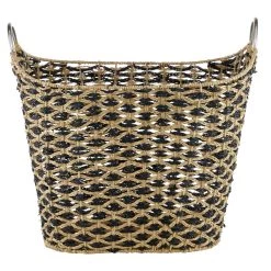 Hot Sale ❤️ 21" Brown Seagrass Bohemian Storage Basket by Ivory and Iris ❤️ -Cheap Ivory and Iris Store D370069S 3