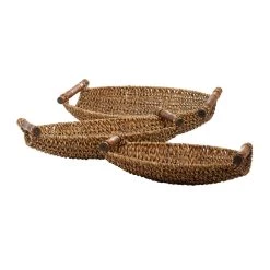 Deals 😀 Brown Metal Coastal Storage Basket Set by Ivory and Iris ⌛