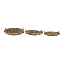 Deals 😀 Brown Metal Coastal Storage Basket Set by Ivory and Iris ⌛ -Cheap Ivory and Iris Store D370072S 5