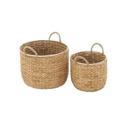 Deals 💯 Tan Seagrass Natural Storage Basket Set by Ivory and Iris ⌛