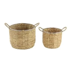 Deals 💯 Tan Seagrass Natural Storage Basket Set by Ivory and Iris ⌛ -Cheap Ivory and Iris Store D370078S 4