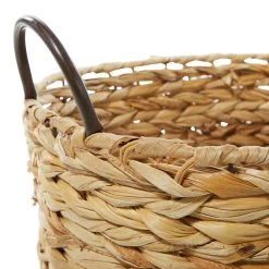 Promo π Brown Metal Natural Storage Basket Set by Ivory and Iris π― 9 Promo π Brown Metal Natural Storage Basket Set by Ivory and Iris π― -Cheap Ivory and Iris Store D370079S 3