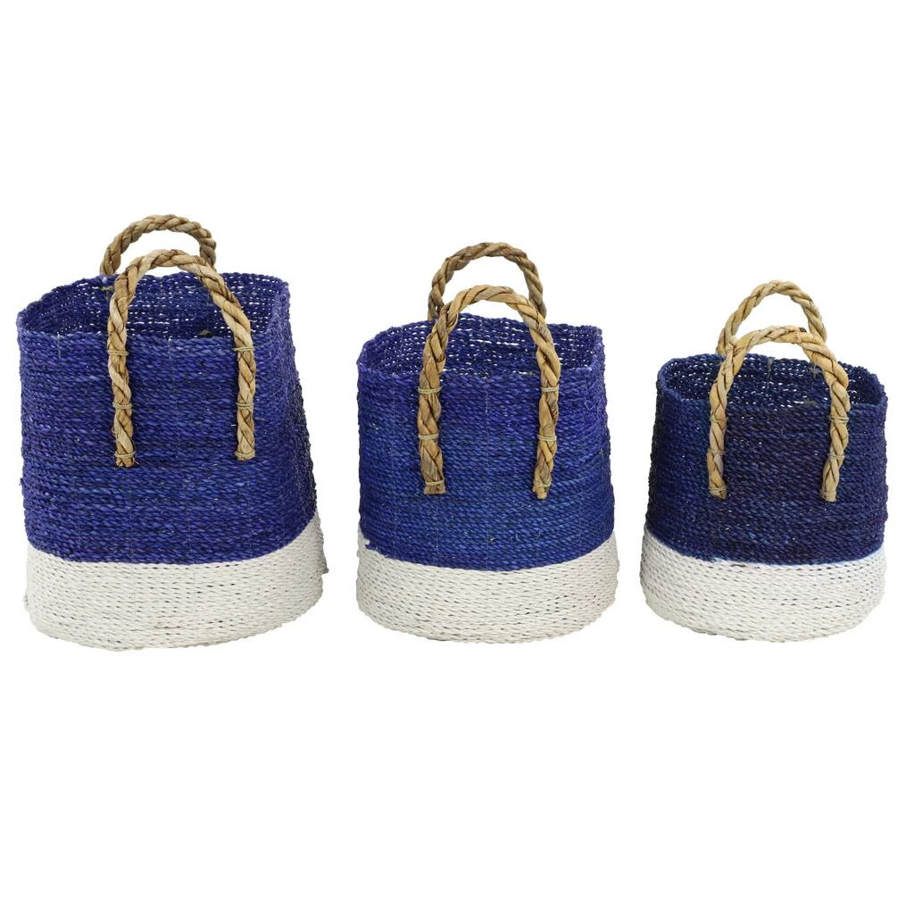 Wholesale βοΈ Blue Seagrass Coastal Storage Basket Set by Ivory and Iris π 2 Wholesale βοΈ Blue Seagrass Coastal Storage Basket Set by Ivory and Iris π - Image 2