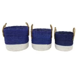 Wholesale βοΈ Blue Seagrass Coastal Storage Basket Set by Ivory and Iris π 11 Wholesale βοΈ Blue Seagrass Coastal Storage Basket Set by Ivory and Iris π -Cheap Ivory and Iris Store D370080S 5