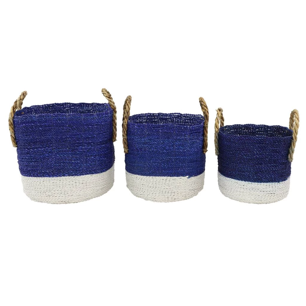 Wholesale βοΈ Blue Seagrass Coastal Storage Basket Set by Ivory and Iris π 5 Wholesale βοΈ Blue Seagrass Coastal Storage Basket Set by Ivory and Iris π - Image 5