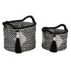 Deals ✔️ Black Polyester Traditional Storage Basket Set by Ivory and Iris ⌛
