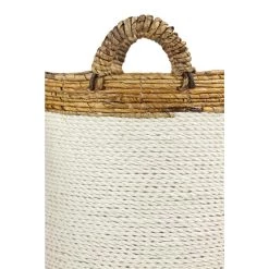 Best Sale 🌟 White Seagrass Coastal Storage Basket Set by Ivory and Iris 😍 -Cheap Ivory and Iris Store D370084S 5