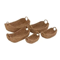 Promo 🎁 Brown Natural Seagrass Storage Basket Set by Ivory and Iris 😉