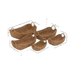 Promo 🎁 Brown Natural Seagrass Storage Basket Set by Ivory and Iris 😉 -Cheap Ivory and Iris Store D370089S 11
