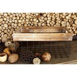 Best Sale 🔔 Black Metal Farmhouse Storage Basket Set by Ivory and Iris 🔥 -Cheap Ivory and Iris Store D370091S 8