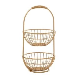 New 🔥 Large Gold Metal Traditional Storage Basket by Ivory and Iris 🥰