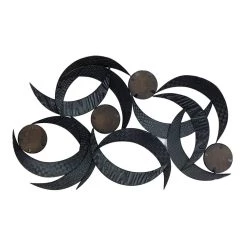 Brand new 🌟 40" Beige Metal Contemporary Ornamental Wall Decor by Ivory and Iris 🔥 -Cheap Ivory and Iris Store D370109S 6