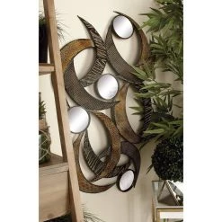 Brand new 🌟 40" Beige Metal Contemporary Ornamental Wall Decor by Ivory and Iris 🔥 -Cheap Ivory and Iris Store D370109S 8