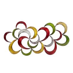 Top 10 💯 35" Multicolored Metal Contemporary Abstract Wall Decor by Ivory and Iris ❤️