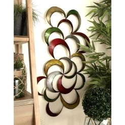 Top 10 💯 35" Multicolored Metal Contemporary Abstract Wall Decor by Ivory and Iris ❤️ -Cheap Ivory and Iris Store D370115S 8