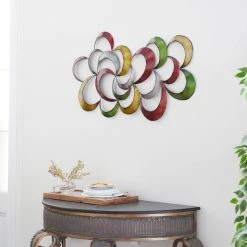 Top 10 💯 35" Multicolored Metal Contemporary Abstract Wall Decor by Ivory and Iris ❤️ -Cheap Ivory and Iris Store D370115S 9