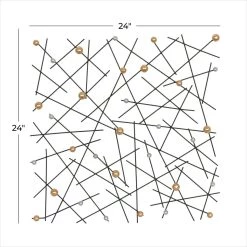 Cheapest ⭐ 24" Black, Gold & Silver Metal Contemporary Wall Décor by Ivory and Iris 🛒 10 Cheapest ⭐ 24" Black, Gold & Silver Metal Contemporary Wall Décor by Ivory and Iris 🛒 -Cheap Ivory and Iris Store D370122S 5