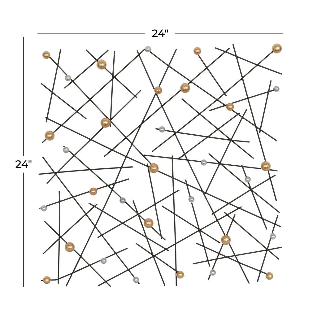 Cheapest ⭐ 24" Black, Gold & Silver Metal Contemporary Wall Décor by Ivory and Iris 🛒 5 Cheapest ⭐ 24" Black, Gold & Silver Metal Contemporary Wall Décor by Ivory and Iris 🛒 - Image 5