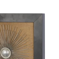 Brand new 🔔 18" Brown & Silver with Black Framed Abstract Wall Décor Set by Ivory and Iris 🔥 -Cheap Ivory and Iris Store D370123S 5