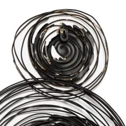 Deals 👍 42" Black, Silver & Gold Metal Contemporary Wall Décor by Ivory and Iris 🎉 -Cheap Ivory and Iris Store D370128S 4