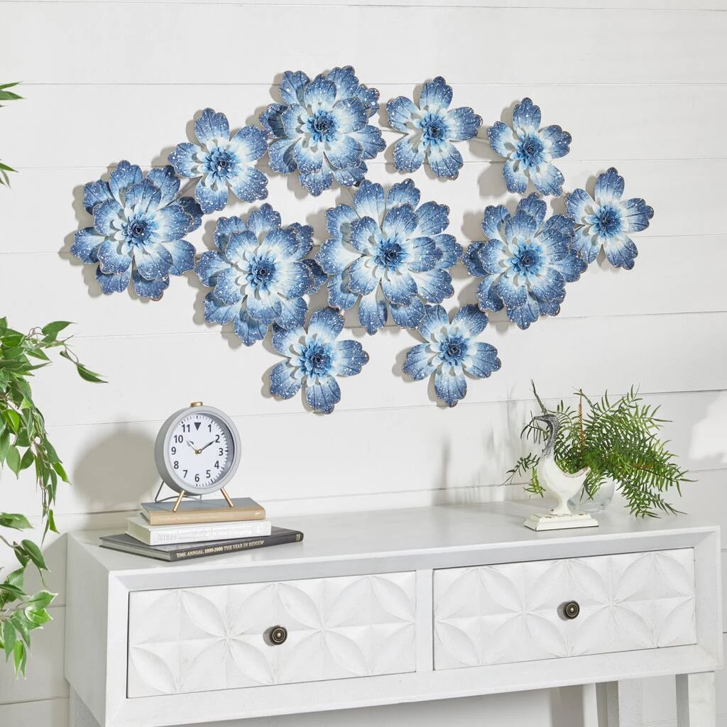Best reviews of π 46" Blue Metal Contemporary Wall Décor by Ivory and Iris π 2 Best reviews of π 46" Blue Metal Contemporary Wall Décor by Ivory and Iris π - Image 2