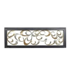 Outlet ❤️ 48" Gold & Silver Contemporary Abstract Metal Wall Décor by Ivory and Iris ✔️