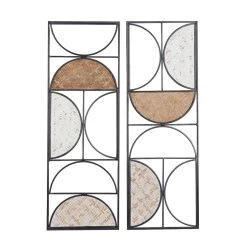 Cheapest 🎉 30" Brown Panels Metal Contemporary Wall Décor Set, 2ct. by Ivory and Iris ✨