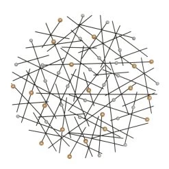 Deals ⌛ 24" Black Metal Contemporary Wall Décor by Ivory and Iris 😀