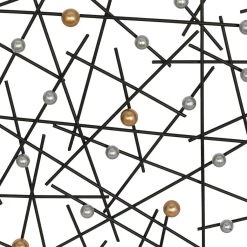 Deals ⌛ 24" Black Metal Contemporary Wall Décor by Ivory and Iris 😀 -Cheap Ivory and Iris Store D370149S 3