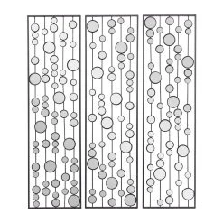 Flash Sale ✔️ 36" Black Metal Glam Abstract Panel Wall Décor Set, 3ct. by Ivory and Iris 🛒