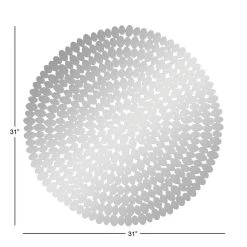 Wholesale 😀 31" Silver Glam Ornamental Stainless Steel Wall Décor by Ivory and Iris 🌟 -Cheap Ivory and Iris Store D370151S 6