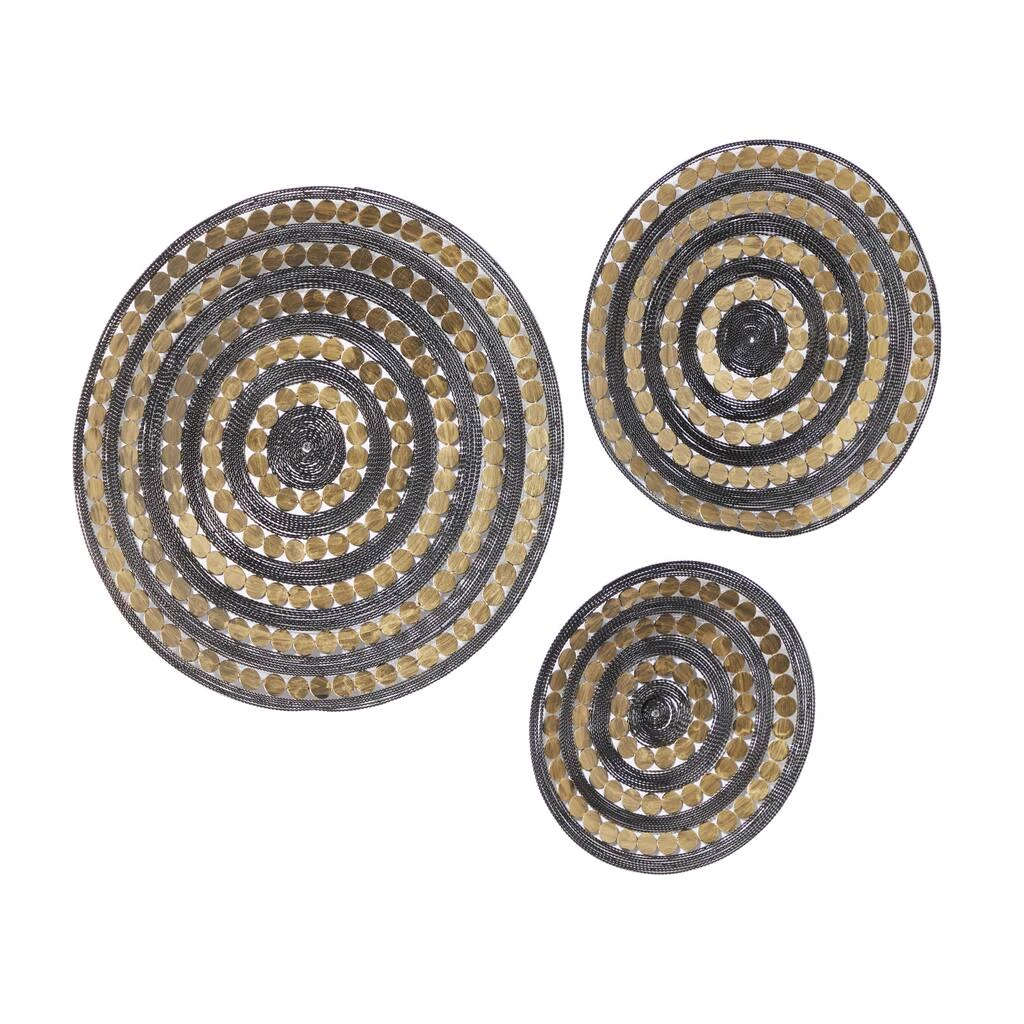 New 🧨 Black Spiral Metal Plate Contemporary Wall Décor Set, 21", 17" & 13" by Ivory and Iris ⌛ 2 New 🧨 Black Spiral Metal Plate Contemporary Wall Décor Set, 21", 17" & 13" by Ivory and Iris ⌛ - Image 2