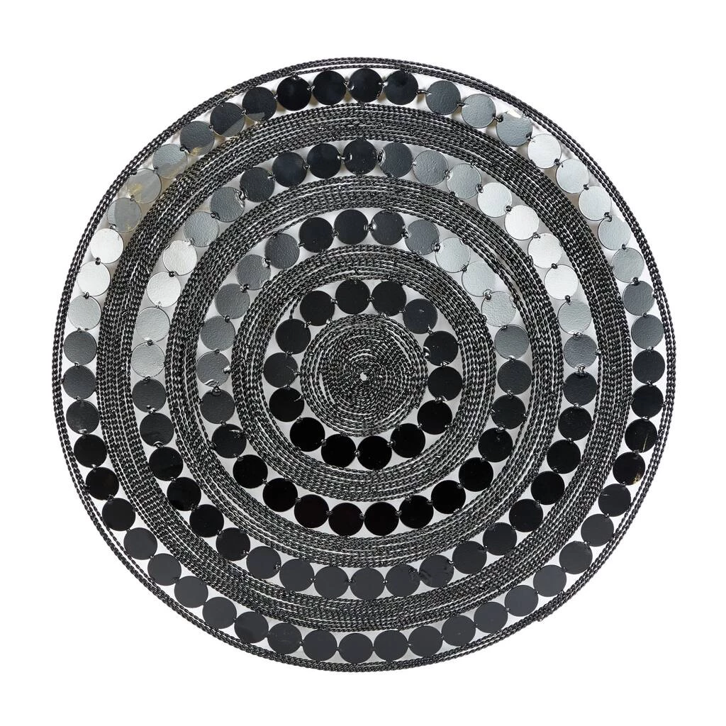 New 🧨 Black Spiral Metal Plate Contemporary Wall Décor Set, 21", 17" & 13" by Ivory and Iris ⌛ 5 New 🧨 Black Spiral Metal Plate Contemporary Wall Décor Set, 21", 17" & 13" by Ivory and Iris ⌛ - Image 5