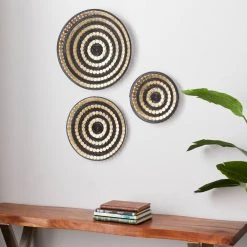 New 🧨 Black Spiral Metal Plate Contemporary Wall Décor Set, 21", 17" & 13" by Ivory and Iris ⌛ 13 New 🧨 Black Spiral Metal Plate Contemporary Wall Décor Set, 21", 17" & 13" by Ivory and Iris ⌛ -Cheap Ivory and Iris Store D370154S 7