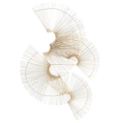 Best Sale 🌟 Gold Metal Glam Wall Décor, 36" x 54" by Ivory and Iris 🎁