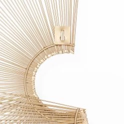 Best Sale 🌟 Gold Metal Glam Wall Décor, 36" x 54" by Ivory and Iris 🎁 -Cheap Ivory and Iris Store D370155S 4