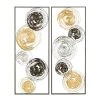 Deals 😀 36" Black, Gold & Silver Metal Contemporary Wall Décor Set, 2ct. by Ivory and Iris 🎉