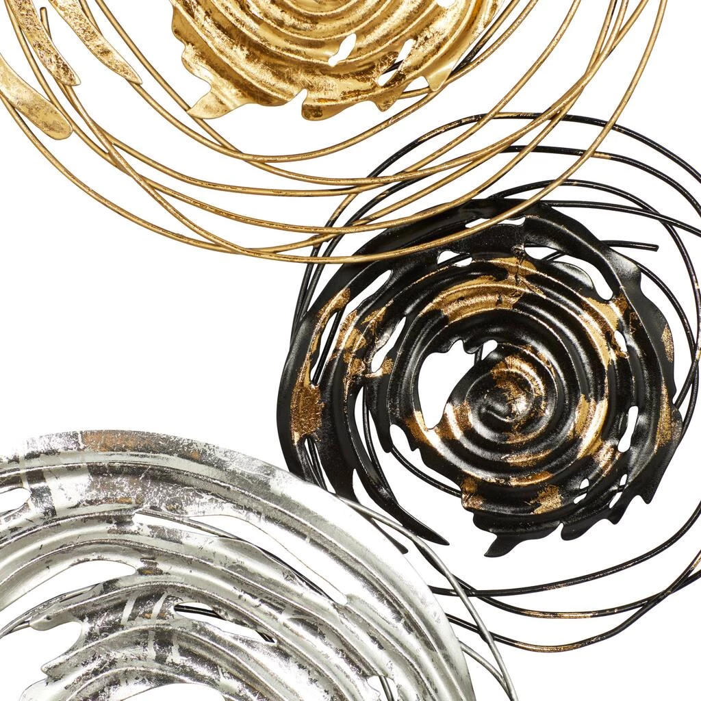 Deals π 36" Black, Gold & Silver Metal Contemporary Wall Décor Set, 2ct. by Ivory and Iris π 3 Deals π 36" Black, Gold & Silver Metal Contemporary Wall Décor Set, 2ct. by Ivory and Iris π - Image 3