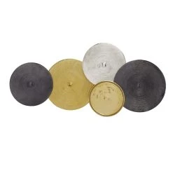 Hot Sale 😀 Gold, Silver & Gray Aluminum Wall Décor by Ivory and Iris ✨