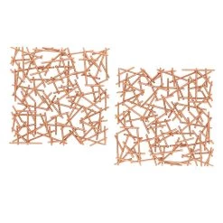 Outlet ❤️ Copper Metal Contemporary Abstract Wall Décor by Ivory and Iris 😀 -Cheap Ivory and Iris Store D370181S 5