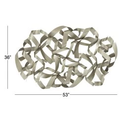 Best Pirce 🤩 Dark Gray Contemporary Abstract Metal Wall Décor by Ivory and Iris 😉 -Cheap Ivory and Iris Store D370182S 6