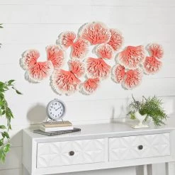 Deals 🤩 Orange Metal Contemporary Wall Décor by Ivory and Iris 👏 -Cheap Ivory and Iris Store D370184S 7