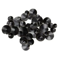 Best Pirce 😍 Black Contemporary Abstract Metal Wall Décor by Ivory and Iris 🎉
