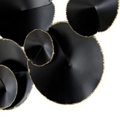 Best Pirce 😍 Black Contemporary Abstract Metal Wall Décor by Ivory and Iris 🎉 -Cheap Ivory and Iris Store D370187S 3