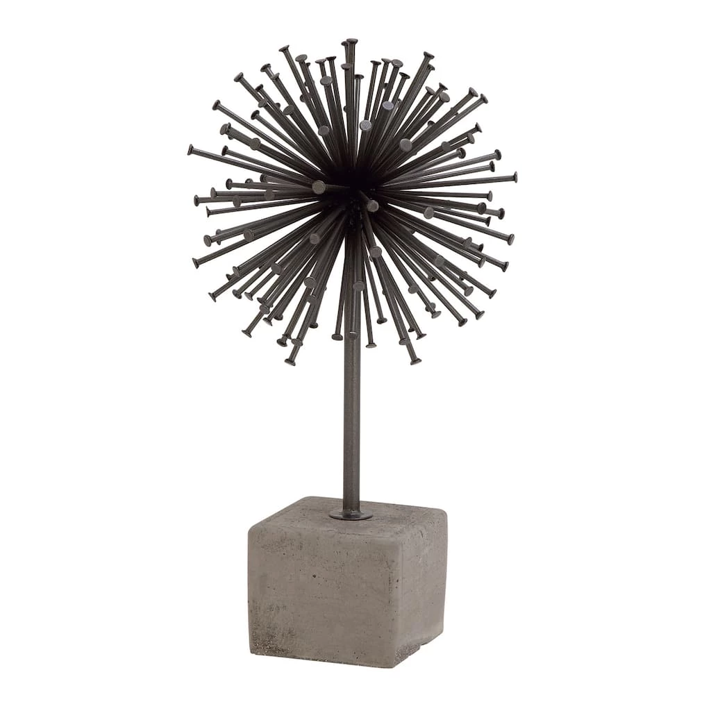 Best Sale π 17" Dark Silver Metal & Concrete Industrial Starburst Sculpture by Ivory and Iris π 1 Best Sale π 17" Dark Silver Metal & Concrete Industrial Starburst Sculpture by Ivory and Iris π