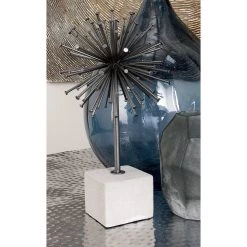 Best Sale π 17" Dark Silver Metal & Concrete Industrial Starburst Sculpture by Ivory and Iris π 10 Best Sale π 17" Dark Silver Metal & Concrete Industrial Starburst Sculpture by Ivory and Iris π -Cheap Ivory and Iris Store D370242S 7