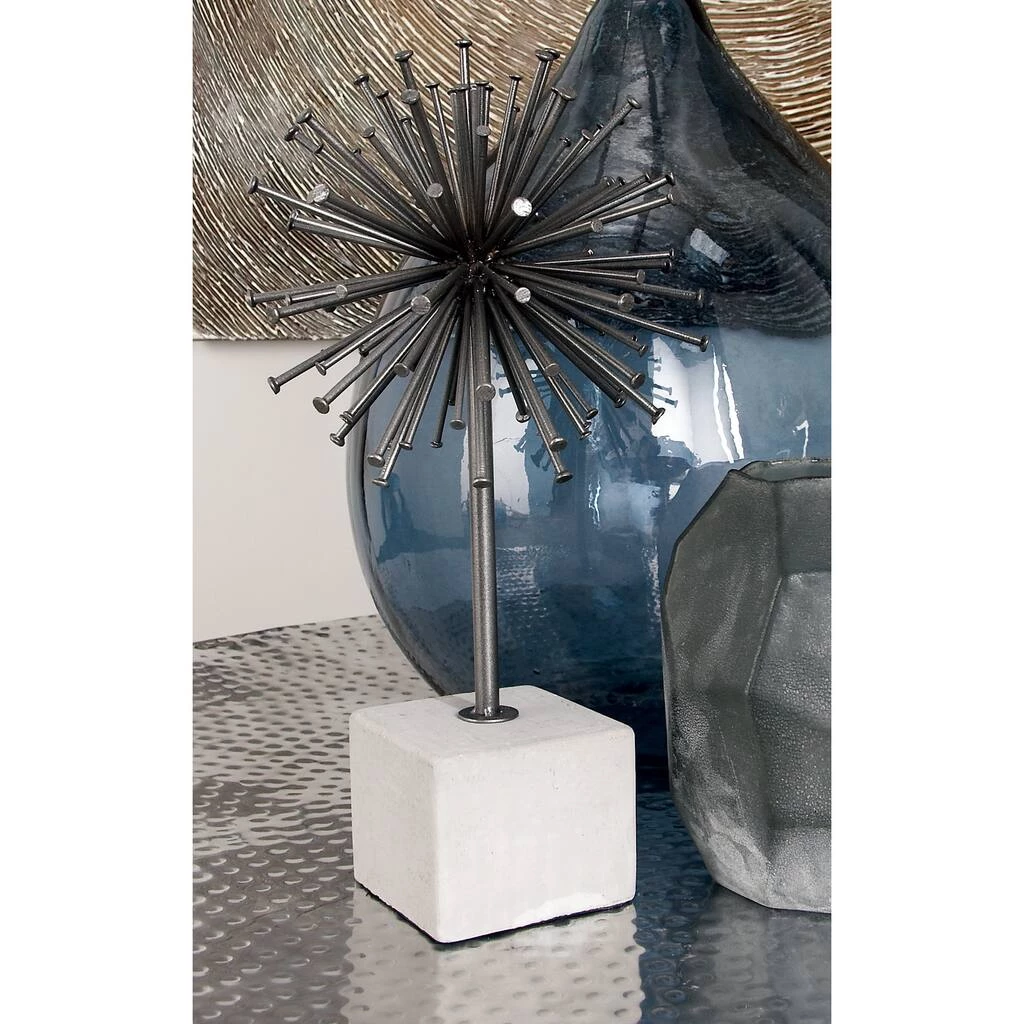 Best Sale π 17" Dark Silver Metal & Concrete Industrial Starburst Sculpture by Ivory and Iris π 5 Best Sale π 17" Dark Silver Metal & Concrete Industrial Starburst Sculpture by Ivory and Iris π - Image 5