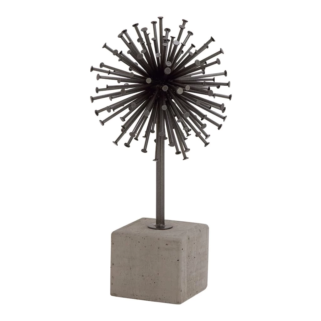 Best deal π 13" Dark Silver Metal & Concrete Industrial Starburst Sculpture by Ivory and Iris π 1 Best deal π 13" Dark Silver Metal & Concrete Industrial Starburst Sculpture by Ivory and Iris π